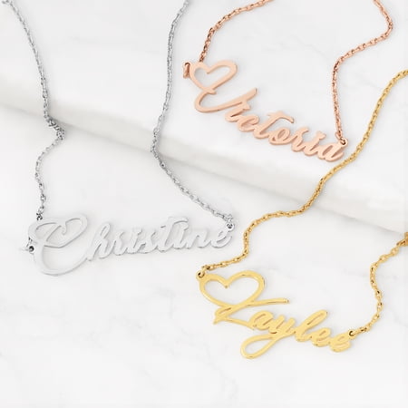Personalized Planet Sterling Silver Handwritten Script Name Necklace ,Women's