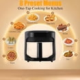 thumbnail image 3 of Versatile 6-in-1 Glass  Fryer and Toaster Oven, 4.7QT Family-Sized Capacity with Digital Display, 3 of 6