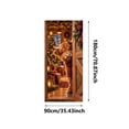 thumbnail image 3 of Christmas Door Cover with Highland Cow Design Elastic Front Door Decoration for Holiday Party 70.87 x 35.43 in, 3 of 4