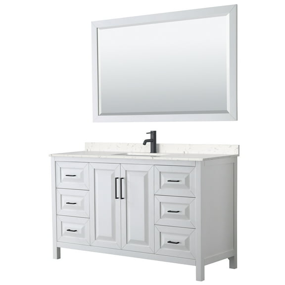 Wyndham Collection Wcv252560s-Vca-M58 Daria 60" Free Standing Single Basin Vanity Set -