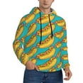 thumbnail image 2 of Pofeuu Hot Dogs 8 Print Mens Casual Hooded Collar Drawstring Hoodies Pullover Sweatshirts Casual Long Sleeve Shirts-Medium, 2 of 7