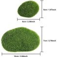 thumbnail image 3 of ZHAOCHENG Rocas decorativas de musgo artificial, 20 piezas de bolas de musgo verde de 2 tamaños para arreglos florales, jardines de hadas, terrarios y manualidades, 3 of 5