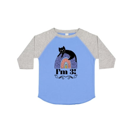 

Inktastic 3rd Birthday Scandinavian Rainbow 3 Year Old Gift Toddler Toddler Girl T-Shirt