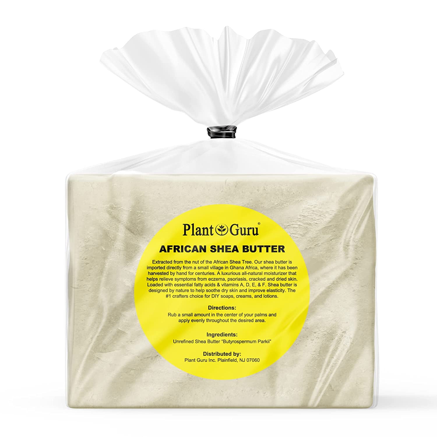 Raw African Shea Butter 5 lbs. Bulk Wholesale Block 100% Pure Natural Unrefined Organic Ivory / White From Ghana DIY Craft, Body, Lotion, Cream, lip Balm, Soap Making, Eczema, Psoriasis, Stretch Marks