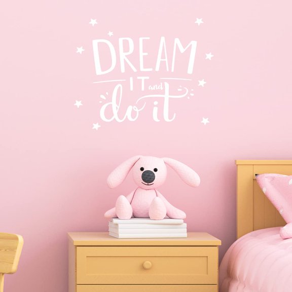VWAQ Dream It and Do It Wall Decal Inspirational Wall Quote Sayings Motivational Classroom Wall Art Stickers Bedroom Decor