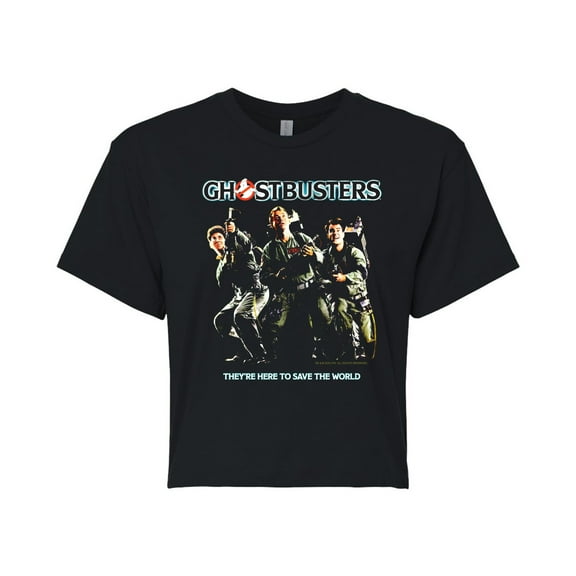 Ghostbusters - Group - Juniors Cropped Graphic T-Shirt