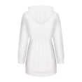 thumbnail image 6 of Women's Waist Ruched Hoodie Dress Long Sleeve Pullover Hooded Sweatshirt with Pocket Lightweight Sweatshirt Dress, 6 of 6