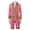 Pink, variant on Dovford Men's Casual Stand Collar Fancy Outfit 18th Century Tailcoat Long Sleeve Blouse And Tanks And Shorts Pants Suit