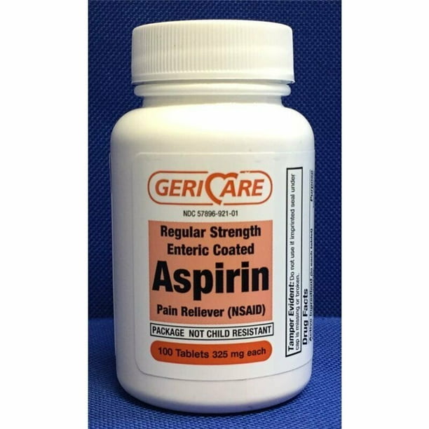 Gericare Aspirin Pain Reliever Regular Strength Enteric Coated Tablets