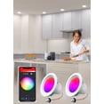 thumbnail image 1 of Lumary Smart Can Lights 4 Inch LED, WiFi Recessed Lights 9W 810LM Color Changing Recessed Lighting, Metal Baffle TrimDownlights, 1 of 4
