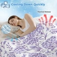 thumbnail image 3 of Purple Flowers Cooling Blanket, Lightweight Breathable Summer Throw Blanket with Double Sided Cold Effect,Botanical Floral Vintage Wildflower Picnic Beach Blankets Bed Sheet for Hot Sleepers 50"x60", 3 of 8