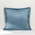 thumbnail image 6 of Lush Decor Velvet Dreams Euro Sham Covers 2 Piece Set 25.5" W x 25.5" L + 1.5" Dusty Blue - Velvet Pillow Cover - Euro Pillow Covers - Glam Decorative Pillows for Bed, 6 of 9