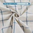 thumbnail image 4 of Buffalo Plaid Window Treatment Set,Light Filtering Curtain Woven Lines Pattern Drapes for Living Room and Bedroom, Semi Sheer Rod Pocket Modern Farmhouse Style 2 Panels 40"x84"x2,Beige&Blue, 4 of 7