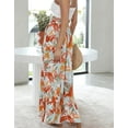 thumbnail image 3 of Cogild Women’s Pants Bohemian Floral Printed Wide Leg Pants with High Waisted Design Summer Beach Vacations Pants for Womens Trousers, 3 of 5