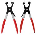 thumbnail image 2 of 2Pcs Hose Clamp Plier High Carbon Steel Spring Clamp Plier Professional Ring Type and Flat Band Hose Clamp Tool with Locking Device Hose Clamp Installation and Removal Tool for Hose, 2 of 8