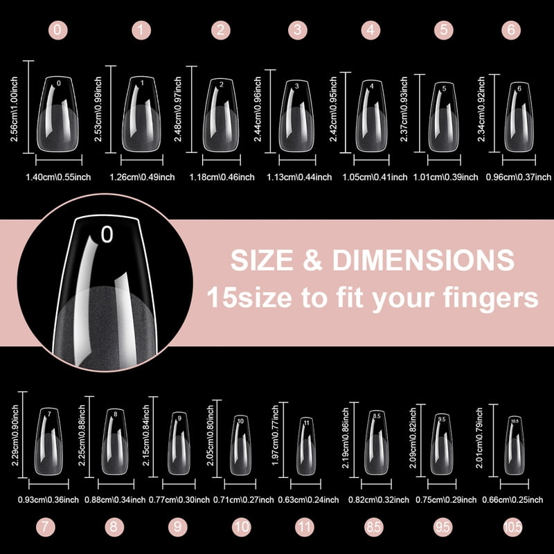 300Pcs Transparent Half Matte Soft Gel Nail Tips Full Cover Nail Gel Tips For Extension Capsules Almond Coffin False Short Nails