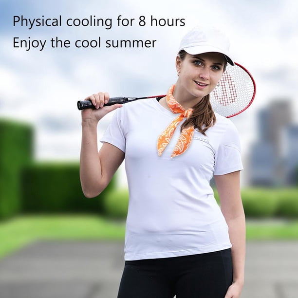 8 piezas de bufanda refrescante para verano, toalla de hielo fresca, bufanda de sensación de frío, diadema para el cuello, bufanda de hielo, collar para correr al aire libre y ciclismo