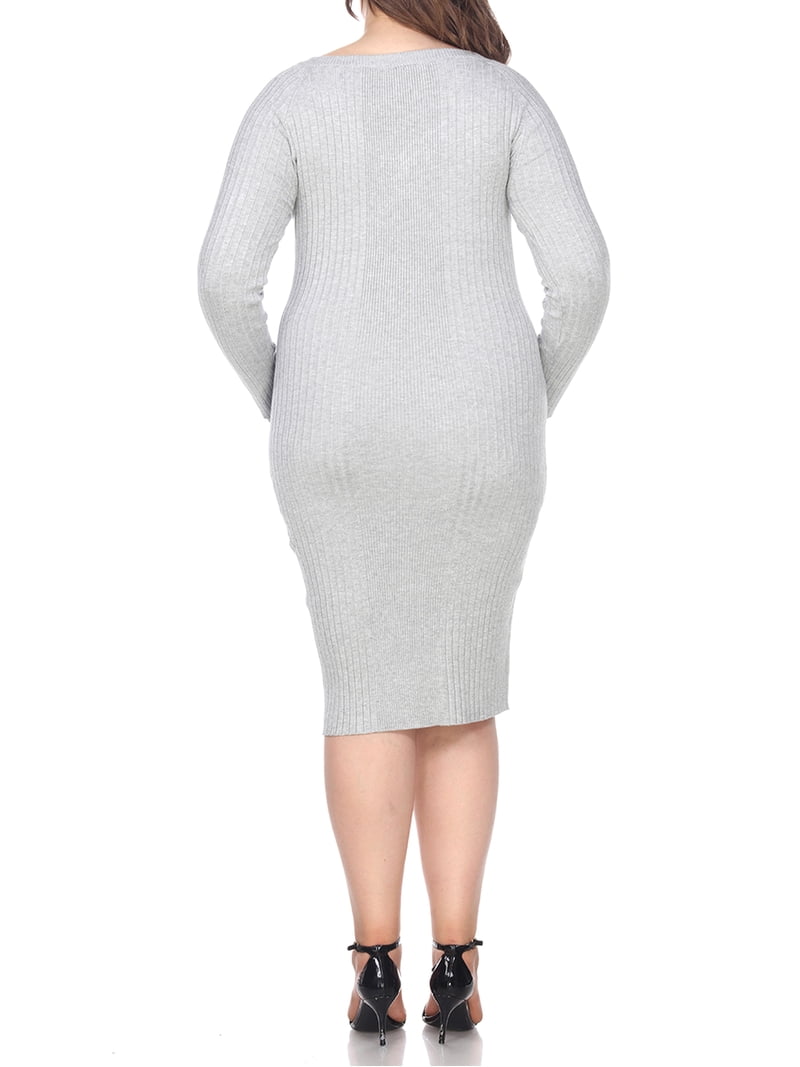 sachin and babi light blue dress White Mark Women's Naarah Embroidered Sweater Dress, Brown, Small