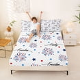 thumbnail image 3 of Manfei Patriotic Firework Star Queen Sheets, Faith Family Freedom Print Queen Sheet Sets, Red White Blue, Polka Dots Reversible 4-Piece (1 Flat Sheet, 1 Fitted Sheet and 2 Pillowcases), 3 of 6
