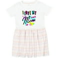 thumbnail image 3 of Inktastic I Love My Mom 80s Retro Style Girls Toddler Dress, 3 of 5