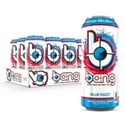Bang Blue Razz Energy Drink, 0 Calories, Sugar Free with Super Creatine, 16 Fl Oz (Pack of 12)