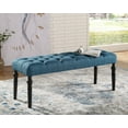 thumbnail image 6 of Roundhill Furniture Leviton Urban Style Dining Set, 30'' Height Table with 4 Chairs and Bench, Blue, 6 of 9