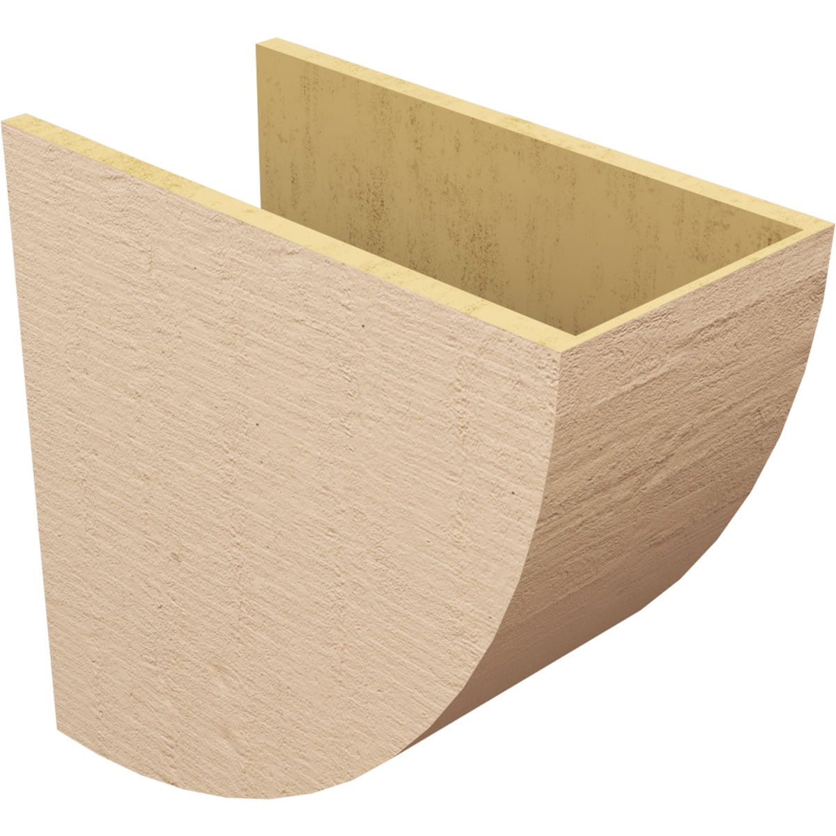 12"W x 24"D x 24"H Classic Durham Rough Cedar Woodgrain TimberThane Corbel, Primed Tan