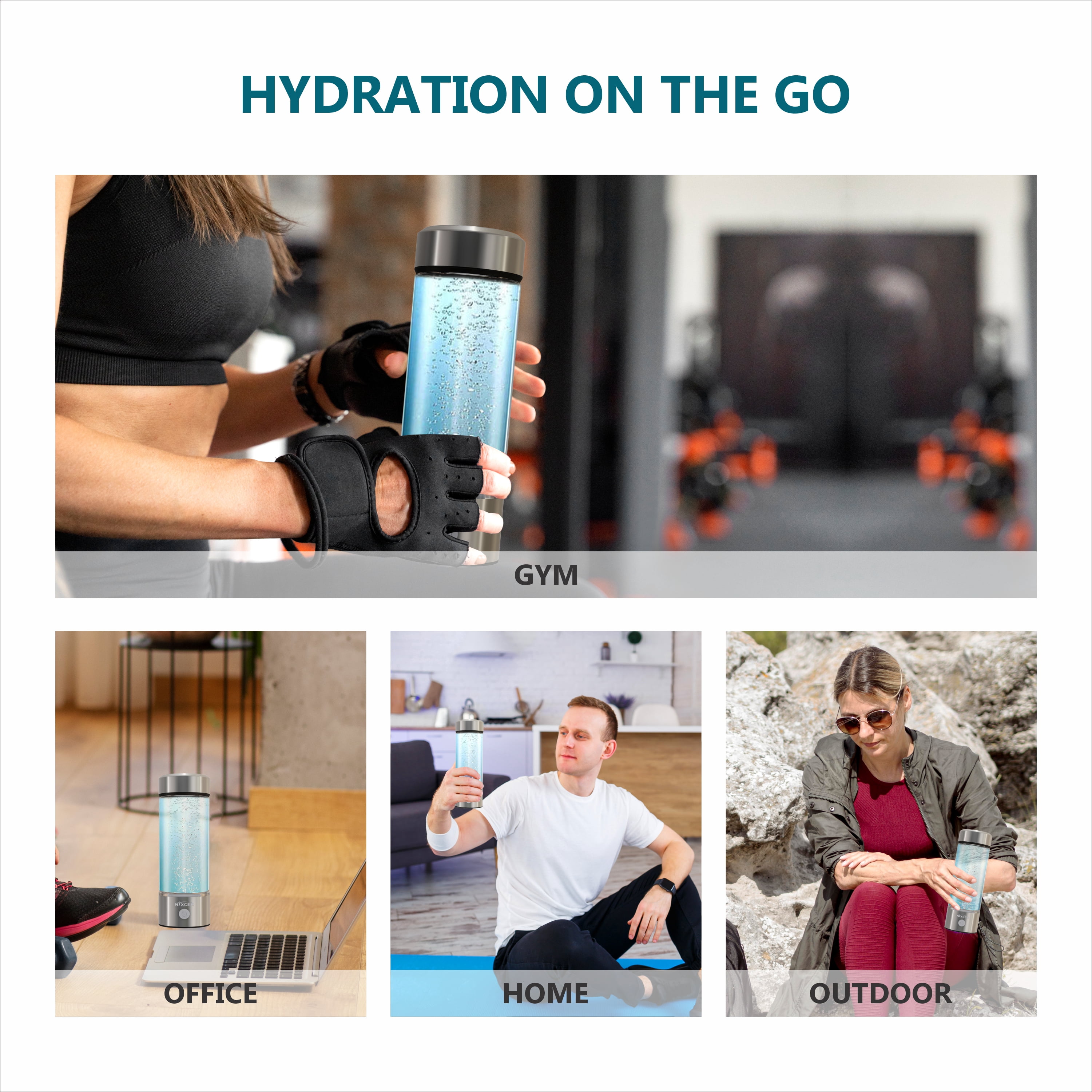 Hydrogen Water Bottle Generator - 3 Min SPE PEM Tech, 2025 Model, 420ML Portable Hydro Water Bottle Machine for Travel, Wellness & Recovery, Ideal for Kids, Men & Women