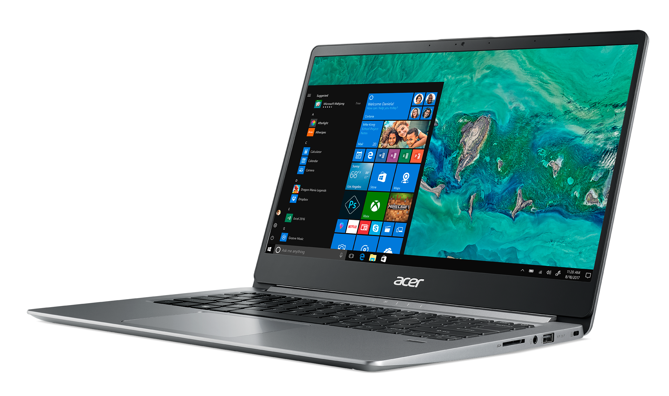 Acer Swift 1, 14" Full HD, Intel Celeron N4000 Processor, 4GB RAM, 64GB eMMc, Windows 10 Home In S Mode, Sf114-32-c225 - image 2 of 5
