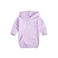 thumbnail image 2 of Kiapeise 2-5Years Toddler Kids Baby Girl Fall Winter Clothes Solid Long Sleeve Baggy Pocket Hoodie Pullover Sweatshirt Dress Tracksuit, 2 of 6