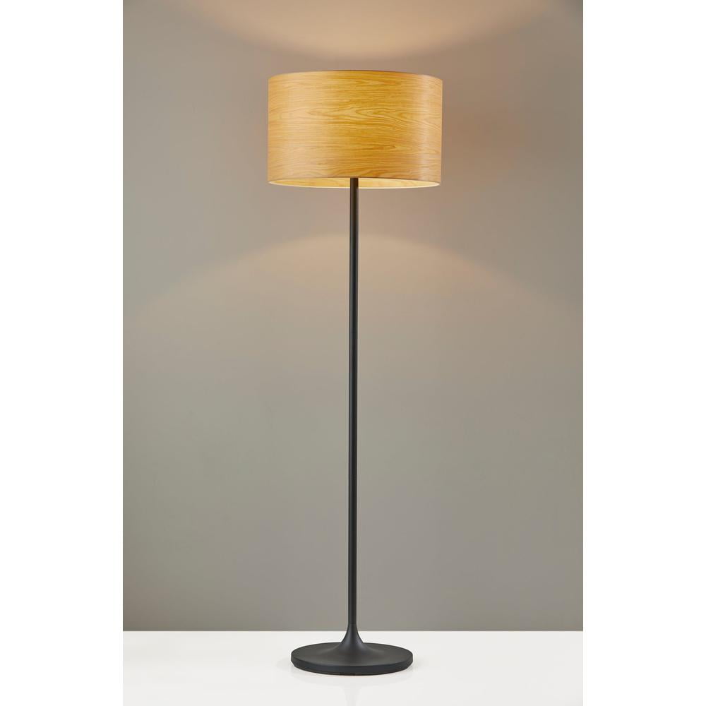 Adesso Oslo Floor Lamp, Matte Black