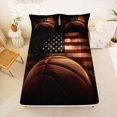 thumbnail image 5 of Manfei Basketball Queen Sheets,Sports Theme Queen Sheet Sets,Us Flag Decor,4-Piece,1 Flat Sheet, 1 Fitted Sheet and 2 Pillowcases, 5 of 6
