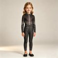 thumbnail image 2 of BOOMNY Halloween Kids Girls Jumpsuit Dot Graphic Long Sleeve Slim Fit Jumpsuit Bodysuit, 2 of 4