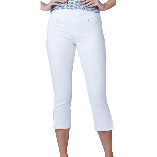 pull on denim capris