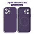 thumbnail image 2 of Fundas magnéticas de silicona líquida originales For iPhone, funda movil For Magsafe iPhone 15, 14, 13, 11, 12 Pro Max Plus, accesorios de cubierta a prueba de golpes, 2 of 5