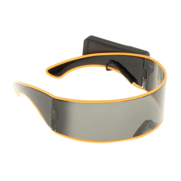 Gafas de sol luminosas LED, gafas con visera electrónica, estilo , Punk, para Cosplay, Halloween, bares, clubes, regalos para Amarillo jinwen Gafas de sol luminosas