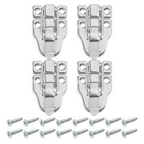 Uxcell 4Pack Duck-Billed Toggle Hasp Latch, Metal Box Toggle Latch Chest Latch with Mounting Screws, Silver