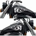 thumbnail image 4 of 2 pegatinas universales para tanque de gasolina de motocicleta con diseño de llamas y esqueleto, 4 of 5