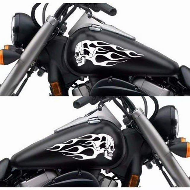 Adhesivo para motocicleta, 2 piezas, universal, para tanque de gasolina de motocicleta, calcomanía para motocicleta, instalación sencilla