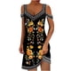 thumbnail image 2 of Puntoco Vestido De Manga Corta Con Cuello En V, Vestido Suelto De Manga Corta Con Cuello En V Para Mujer Negro M, 2 of 3