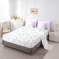 thumbnail image 5 of Manfei Purple Bowknot Bedding Comforter Set 7 Pieces for Girls, Watercolor Bow-Tie Queen Bedding Sets, Princess Bow Knot Queen Sheet Sets, Ultra Soft Home Decor, 5 of 8