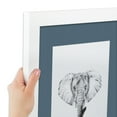 thumbnail image 6 of ArtToFrames 14x24" Matted Picture Frame with 10x20" Single Mat Photo Opening Framed in 1.25" Satin White Frame and 2" Dutch Blue Mat (FWM-3966-14x24), 6 of 8