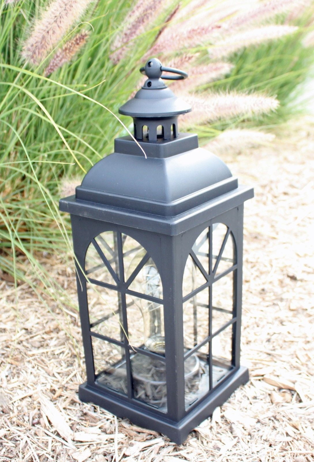 12“ Vintage LED Metal Lantern Lamp String Fairy Firefly Warm Light Bulb included