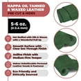 thumbnail image 2 of ELW 5-6 oz 2-2.4mm Nappa Oil Tanned & Waxy Finish Leather Pre-Cuts & Hides  Size: 10"x30" 25.4-45.7 cm  Green Color  Full Grain Genuine Craftsman Grade A/B, Leatherworking, Sheets, 2 of 6