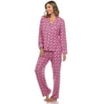 thumbnail image 3 of White Mark Ensemble de Pyjama à Manches Longues avec Boutons pour Femmes, 3 of 6