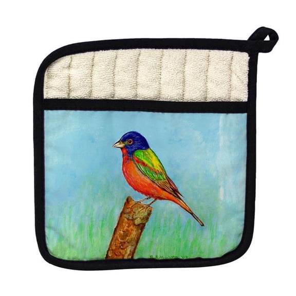 Betsy Drake PT920 Painted Bunting Pot Holder