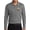 Grey, variant on US Army Star Logo Black Chest Print Long Sleeve Moisture Wicking Polo Shirt, 3XL Grey
