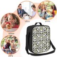 thumbnail image 5 of Zufioo Panda With Crown And Stars Insulated Lunch Bag,600D Polyester Oxford Fabric, Leakproof & Reusable Lunch Tote, Adjustable Shoulder Strap,Food Freshness Keeper with Utensils, 5 of 7
