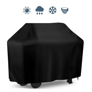 kibhous Grill Cover, 58 inch BBQ Gas Grill Cover Waterproof Weather Resistant, Dustproof , Fade Resistant, UV Resistant for Char, Black