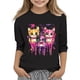 thumbnail image 4 of TaTaai Valentine's Day Youth Top, Cute Printed 3/4 Sleeve Tee, Soft Casual Wear for Holiday Birthday Celebration Gift, 4 of 4